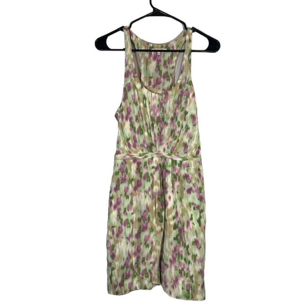 Broadway & Broome Women’s White Multicolor Silk Floral Sleeveless Dress Size 4
